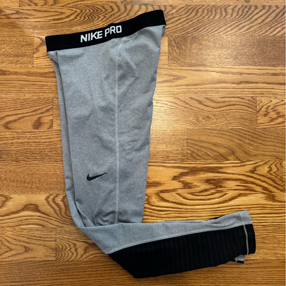 Nike Dri-FIT Fleece Lined Black and Gray Leggings